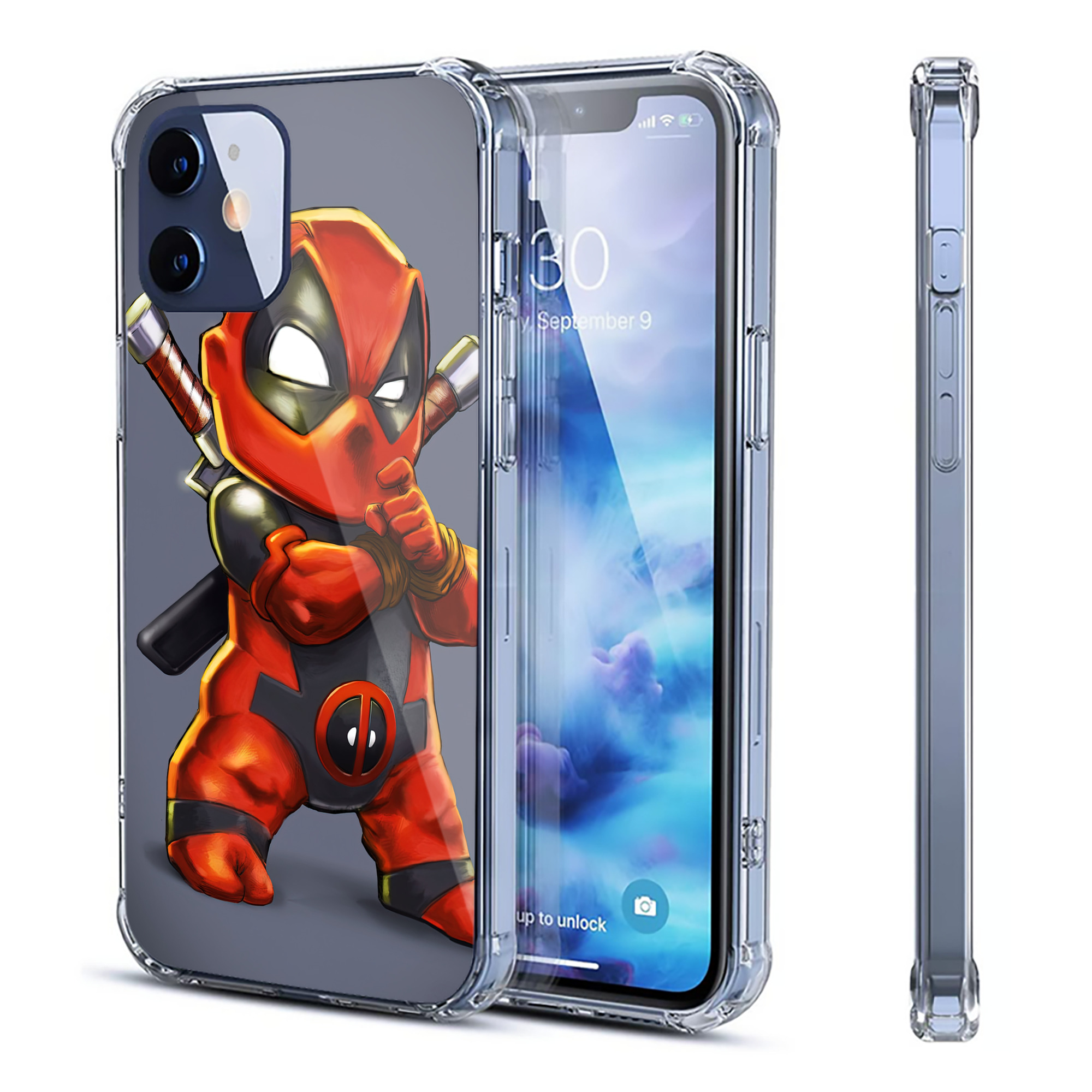 （画像用） Deadpool デッドプール 【iPhone 12シリーズ対応】透明スマホケース（クリアソフトケース）